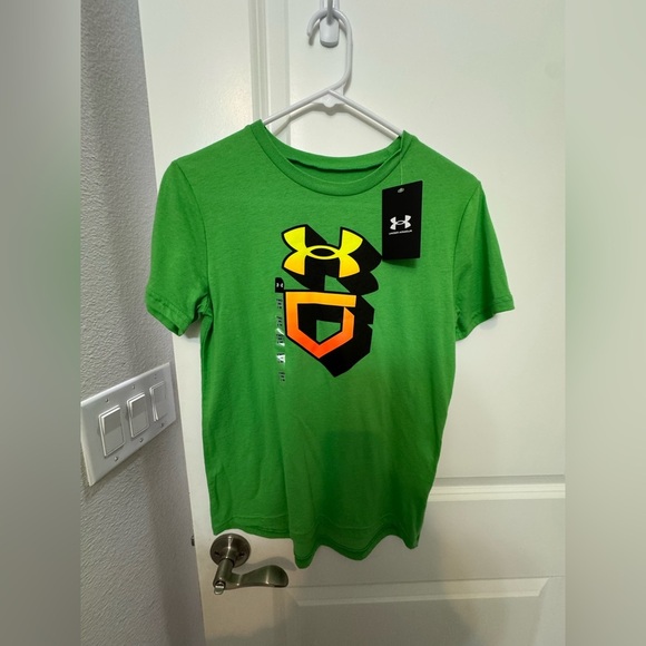 Under Armour Other - Under Armour Kids Green and Yellow Logo Tee